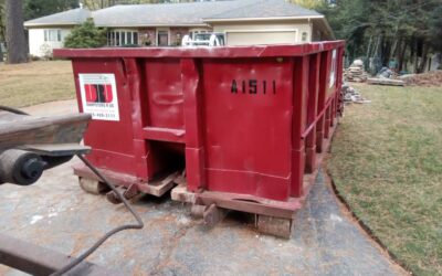 15 Yard dumpster for the removal of ABC delivered in Andover, MA.