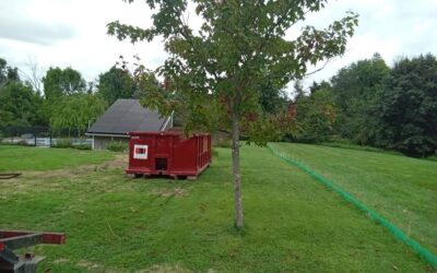 15 yard dumpster rental delivered in North Andover, MA for ABC removal .