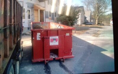 30 yard dumpster delivered in Reading, MA for a house rebuild.