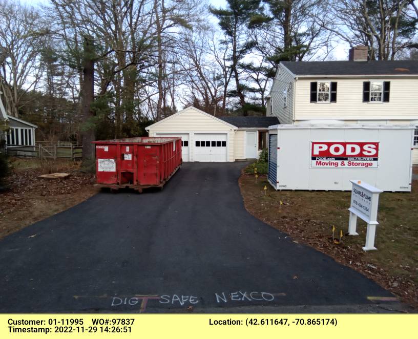 30 yard dumpster with a 5 ton max picked up from a house cleanout in South Hamilton, MA.