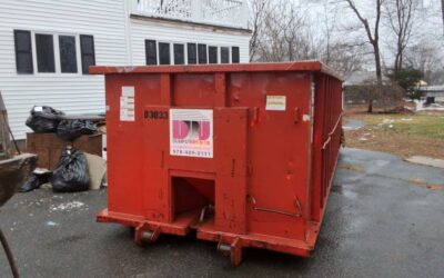 30 yard dumpster delivered in Danvers, MA for a house cleanout.