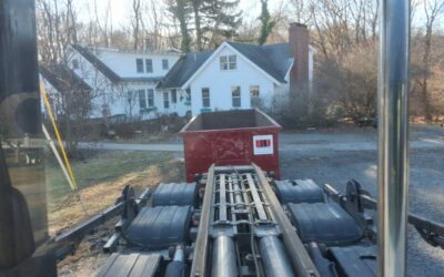 30 yard dumpster delivered in Greenland, NH for a construction project.