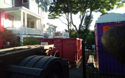 15 yard dumpster rental delivered in Beverly, MA for a construction project.