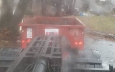 15 yard dumpster delivered in Manchester, MA for construction debris.