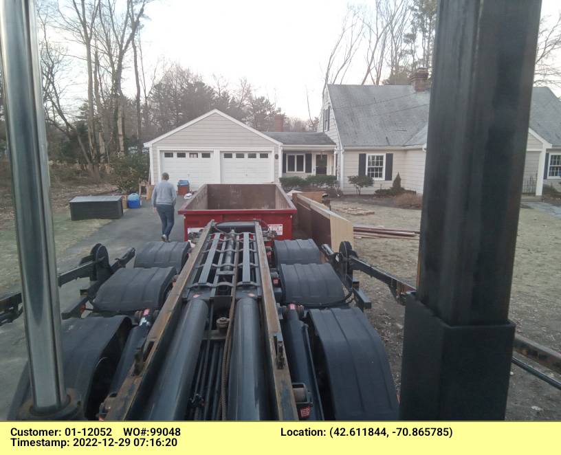 15 yard dumpster delivered to a home in South Hamilton, MA for a clean-out.