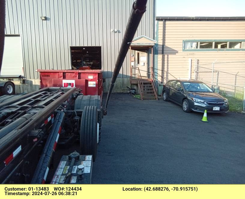 30 yard dumpster delivered to a warehouse in Ipswich, MA for a cleanout.