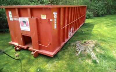 30 yard dumpster delivered in Salem, NH for a construction project.