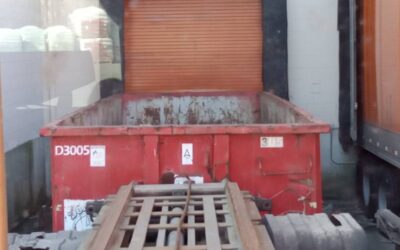 30 yard dumpster with a 4 ton weight limit delivered in Danvers, MA for a warehouse clean-out.