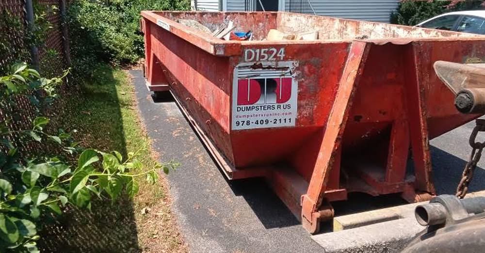 15 Yard Dumpster Rental Pickup in Wilmington, MA for a Basement Clean-out | Dumpsters R Us, Inc