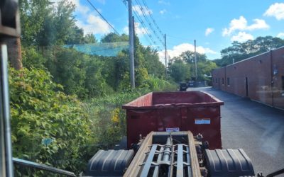 30 yard dumpster delivered to a business in Peabody, MA for a clean-out.