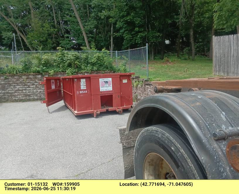15 yard dumpster rental delivered to Haverhill, MA 01830 for a garage clean-out
