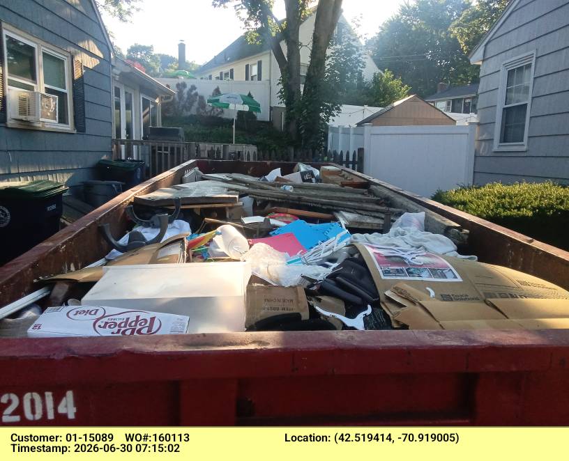 20 Yard Dumpster Rental Pickup in Salem, MA