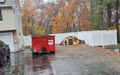 30 yard dumpster rental delivered in Woburn, MA for a housing project.