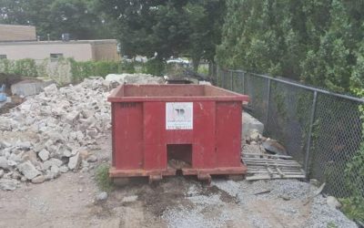 15-Yard Concrete Dumpster Swap in Woburn, MA