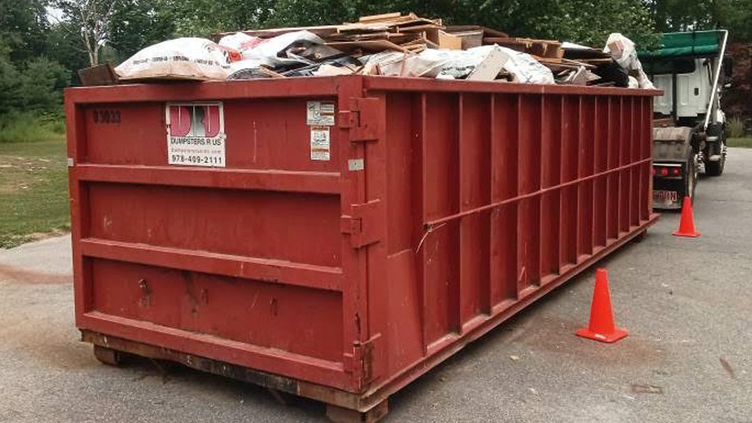 30-Yard Construction Dumpster Swap Completed in Andover, MA