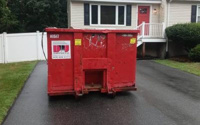 10-yard dumpster pickup after residential remodeling in Billerica, MA