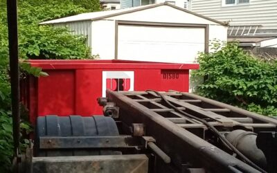 15 yard dumpster delivered in Somerville, MA for a small construction project.