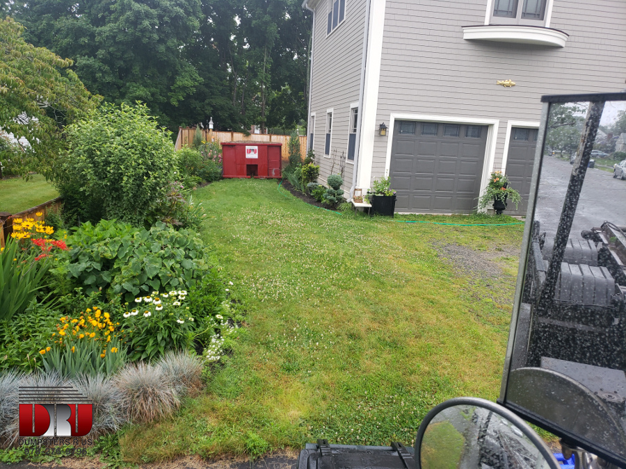 10 yard dumpster rental to get rid of asphalt, brick and concrete in Marblehead