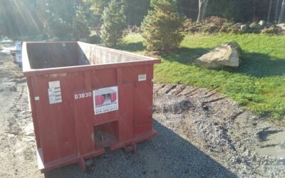 30 yard dumpster delivered to a construction site in Andover, MA