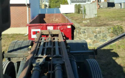 20 yard dumpster rental delivered in Salem, MA for a roofing job.
