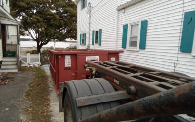 15 yard dumpster delivered in Salem, MA for a house clean-out.