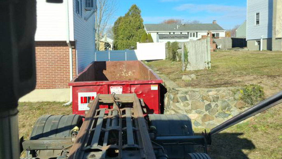 20 yard dumpster rental delivered in Salem, MA for a deck removal.