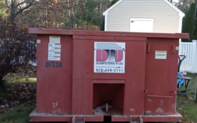 15 yard dumpster rental delivered in Tewksbury, MA for a house clean-out.