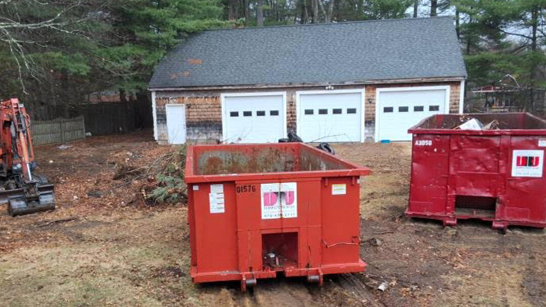 15 Yard Dumpster Delivered in Tewksbury, MA for Brush Removal
