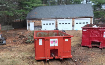 15 Yard Dumpster Delivered in Tewksbury, MA for Brush Removal