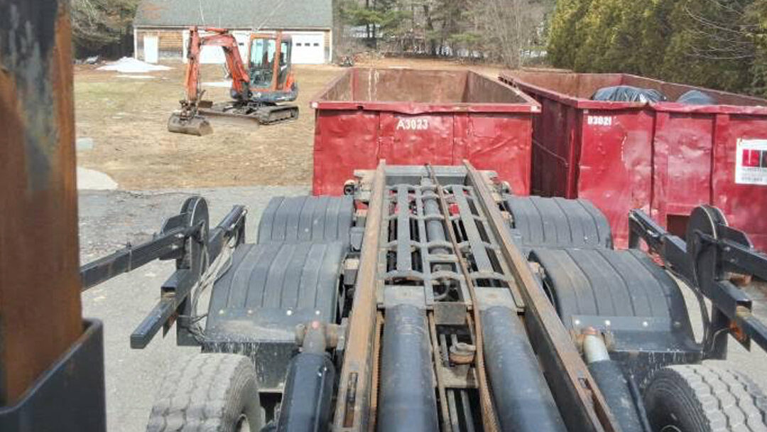 Two 30 yard dumpster rentals in Tewksbury, MA for a construction project.