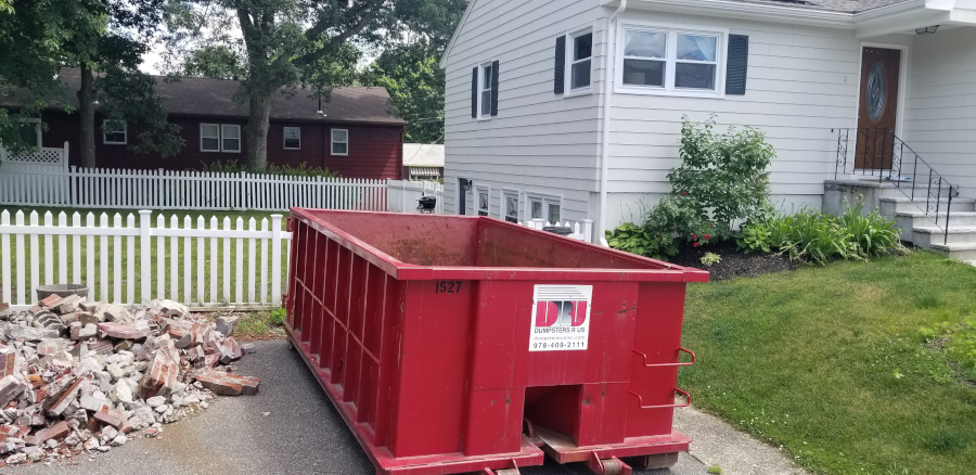 15 yard dumpster for an ABC project in Woburn MA