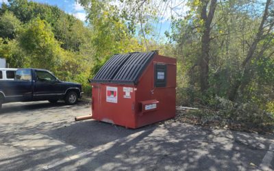 10yd Front End Loader rented in Woburn, MA for Carpet Binding Scraps