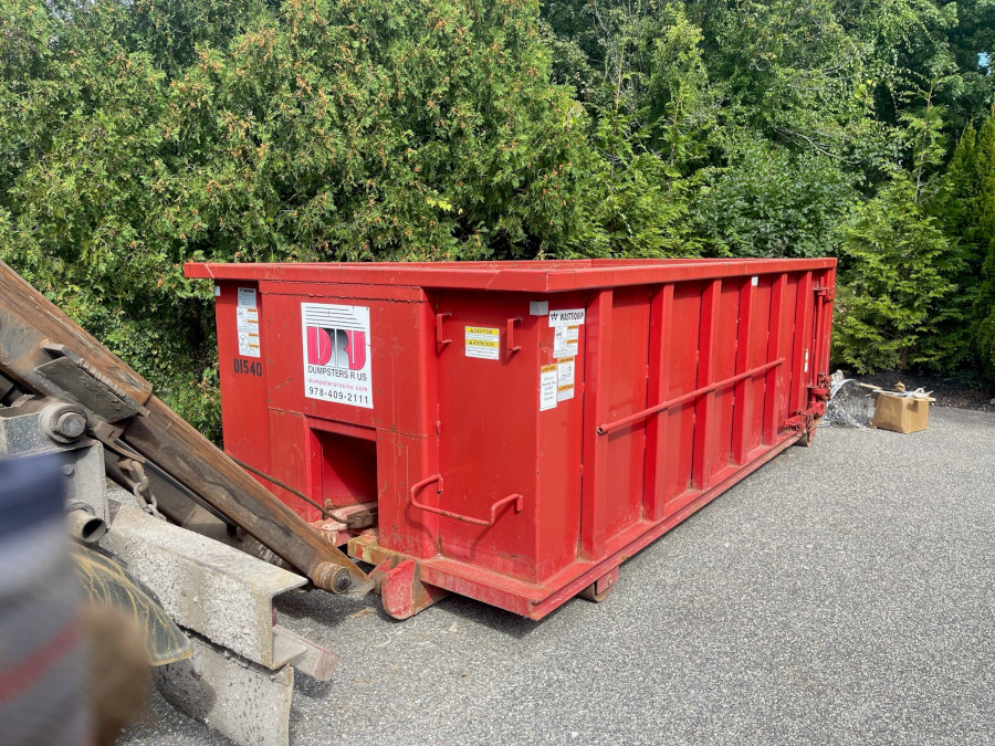 15 yard dumpster dumpster in North Andover, MA for house cleanout.