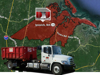 Dumpster Rental Ipswich MA. Dumpster rentals delivered by Dumpsters R Us