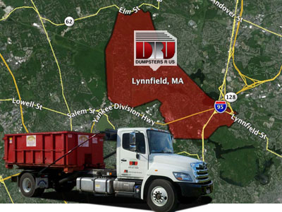 Dumpster rental Lynnfield MA. Delivered by Dumpsters R Us, Inc