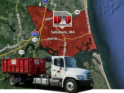 Dumpster Rental Salisbury, MA. Delivered by Dumpsters R Us, Inc