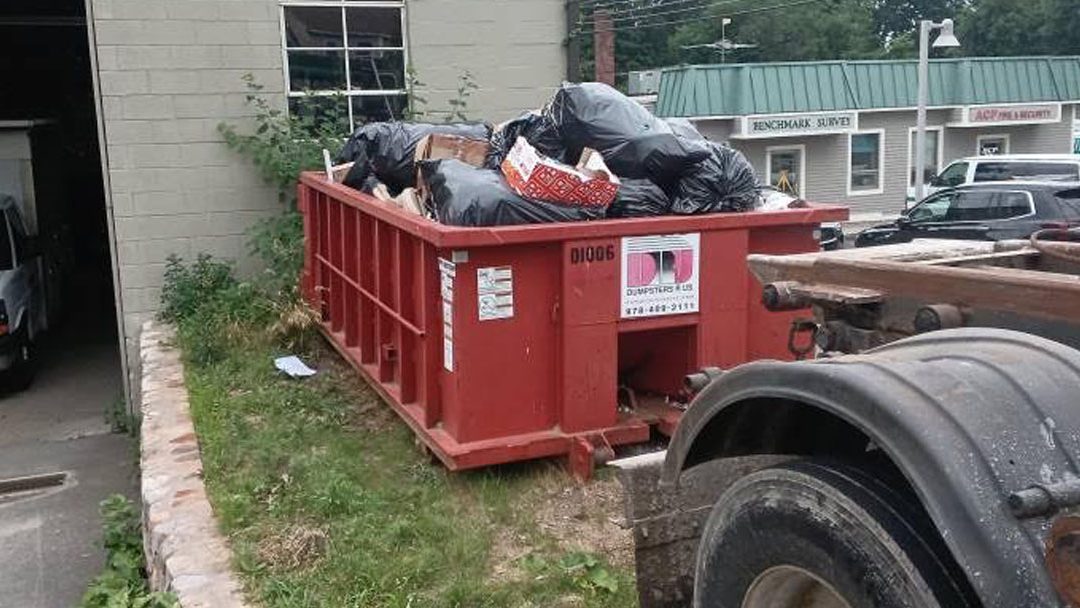 10-yard construction and demo dumpster swap in Stoneham, MA 02180 for hassle-free waste removal