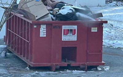 15 yard dumpster in Salem, NH used to clean out a home prior to listing the property on the market.