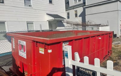 15 yard dumpster rental swapped out in Lawrence, MA