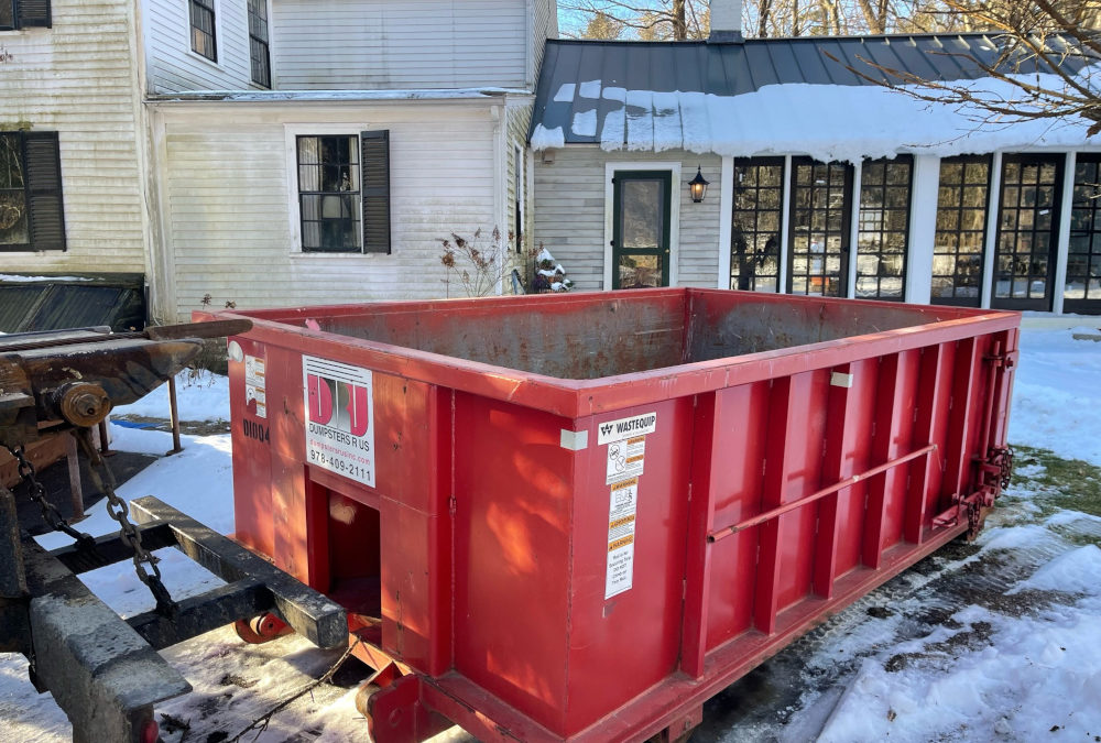 Delivery of a 10 yard ABC dumpster to North Andover for repair work on a chimney.