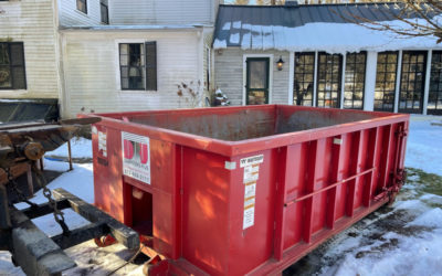 10 yard ABC dumpster in North Andover for repair work on a chimney.