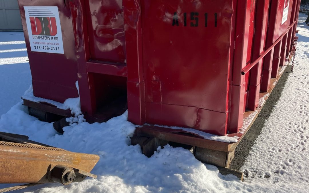 15 yard dumpster rental with a 2 ton max was picked up after a successful home cleanout in Chelmsford, MA.