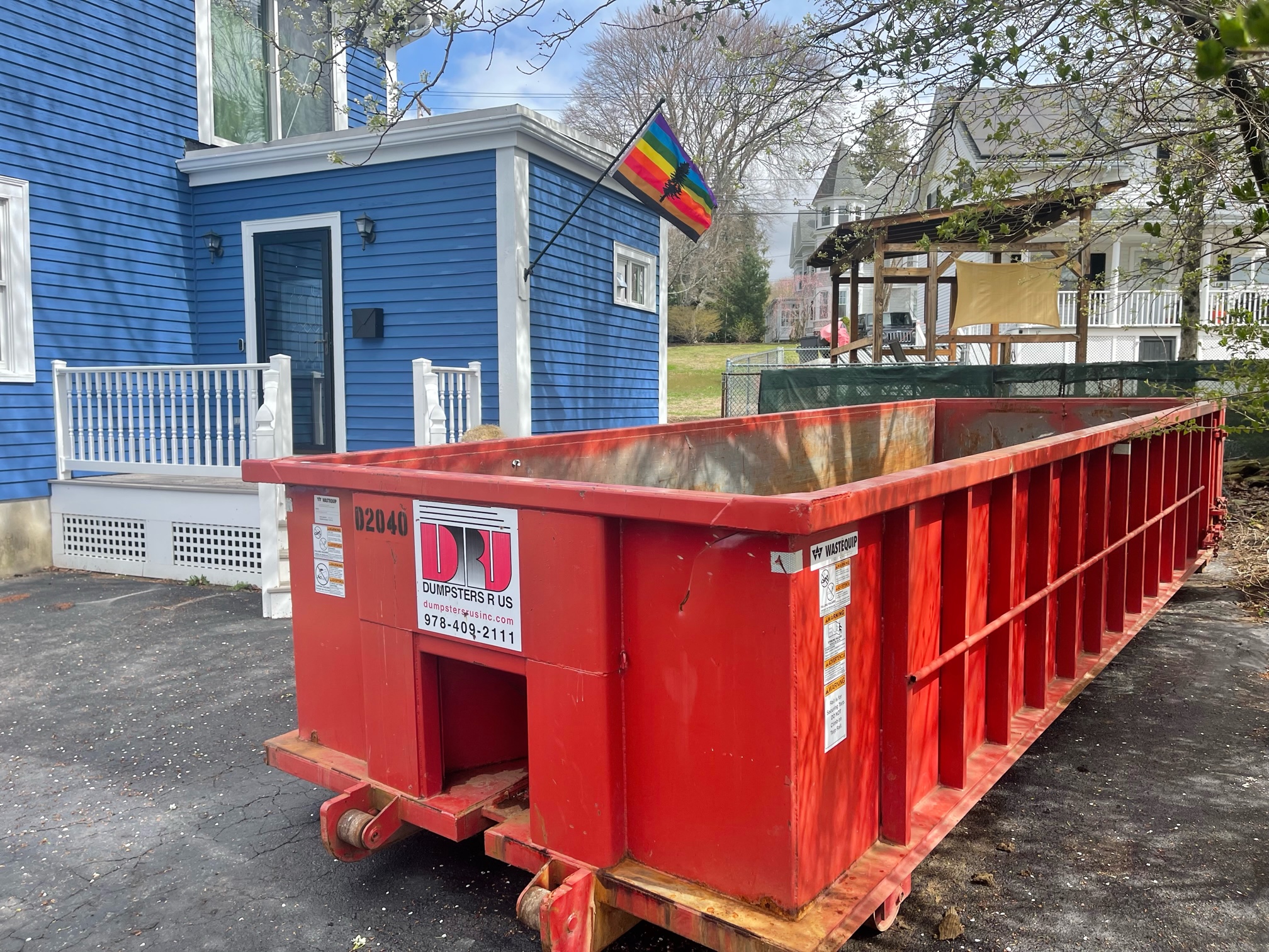 20 yard dumpster in Haverhill, MA for a basement cleanout project ...