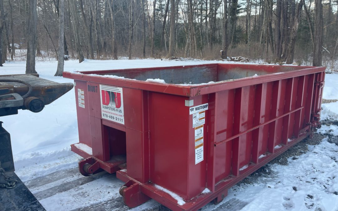 10 Yard ABC dumpster rental delivered to Boxford, MA