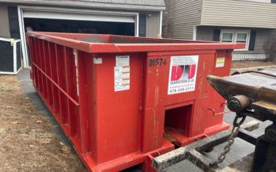 15 yard dumpster rental delivered to Dracut for a home renovation project