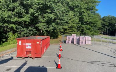 30 yard dumpster rental for construction work at their office in Tyngsboro MA