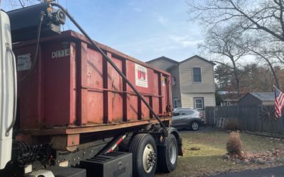 15 yard dumpster rental for a patio replacement job in Tewksbury, MA.