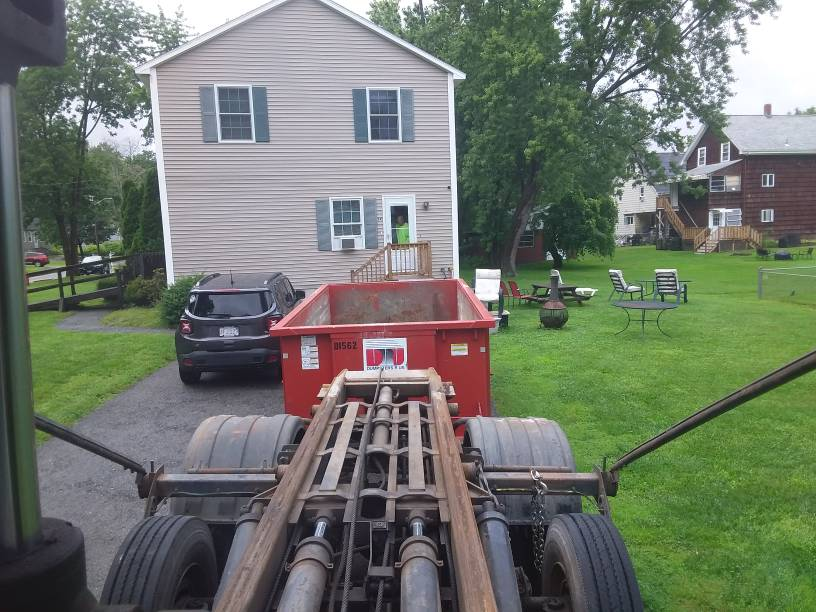 15 yard dumpster rental with a 3 ton max for a kitchen renovation project in Amesbury, MA.