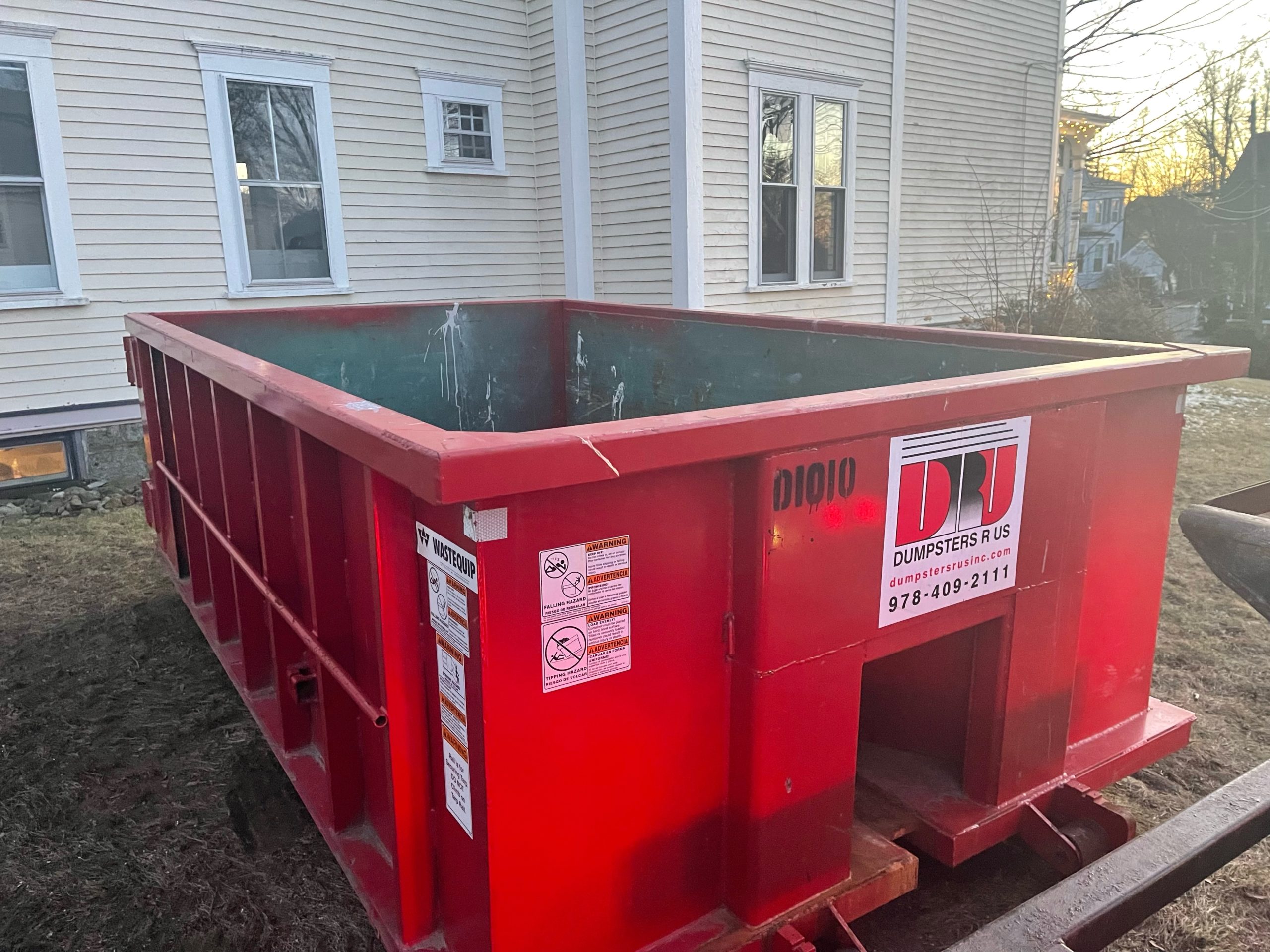 10 yard dumpster rental delivered to Andover for a household clean out