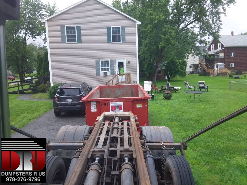 15 yard dumpster rented for house cleanout in Amesbury, MA